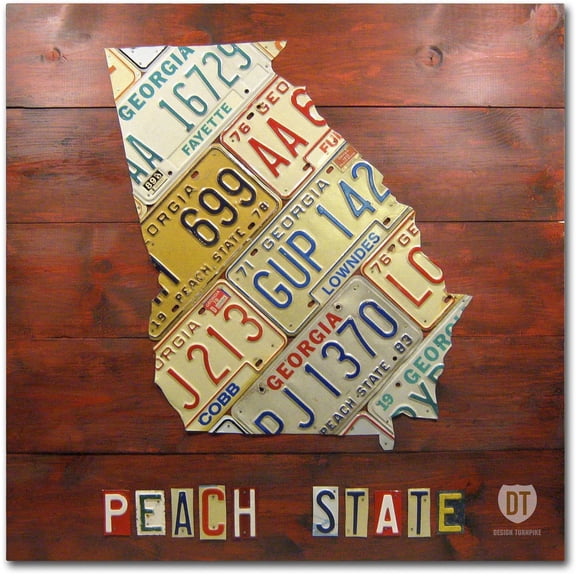 Trademark Fine Art 'Georgia Map' Canvas Art by Design Turnpike