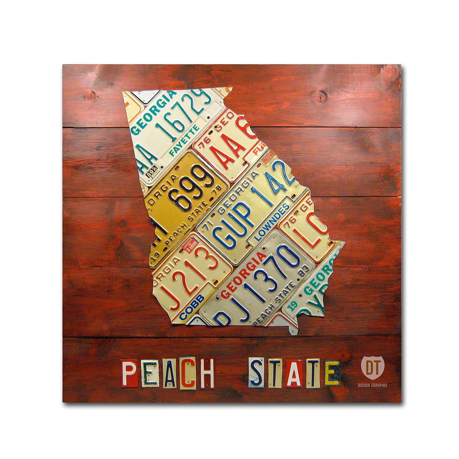 Trademark Fine Art 'Georgia Map' Canvas Art by Design Turnpike