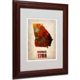 thumbnail image 1 of Trademark Fine Art "Georgia Watercolor Map" Matted Framed Art by Naxart, Wood Frame, 1 of 3