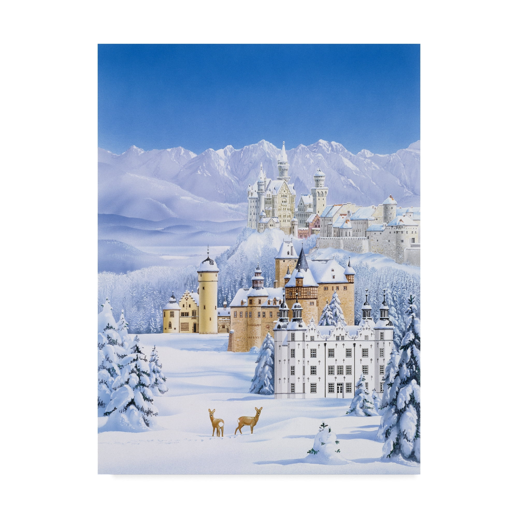 German Castles in Winter Landscape Canvas Art, 19" x 14"