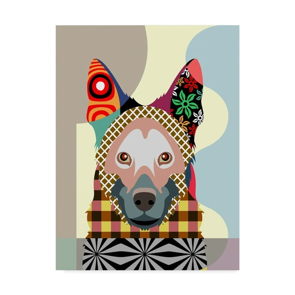 Trademark Fine Art 'German Shepherd' Canvas Art by Lanre Adefioye