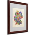 thumbnail image 1 of Trademark Fine Art "Germany Region Text Map 2" Matted Framed by Michael Tompsett, 1 of 2