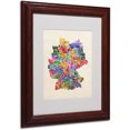 thumbnail image 1 of Trademark Fine Art "Germany Region Text Map 2" Matted Framed by Michael Tompsett, 1 of 3