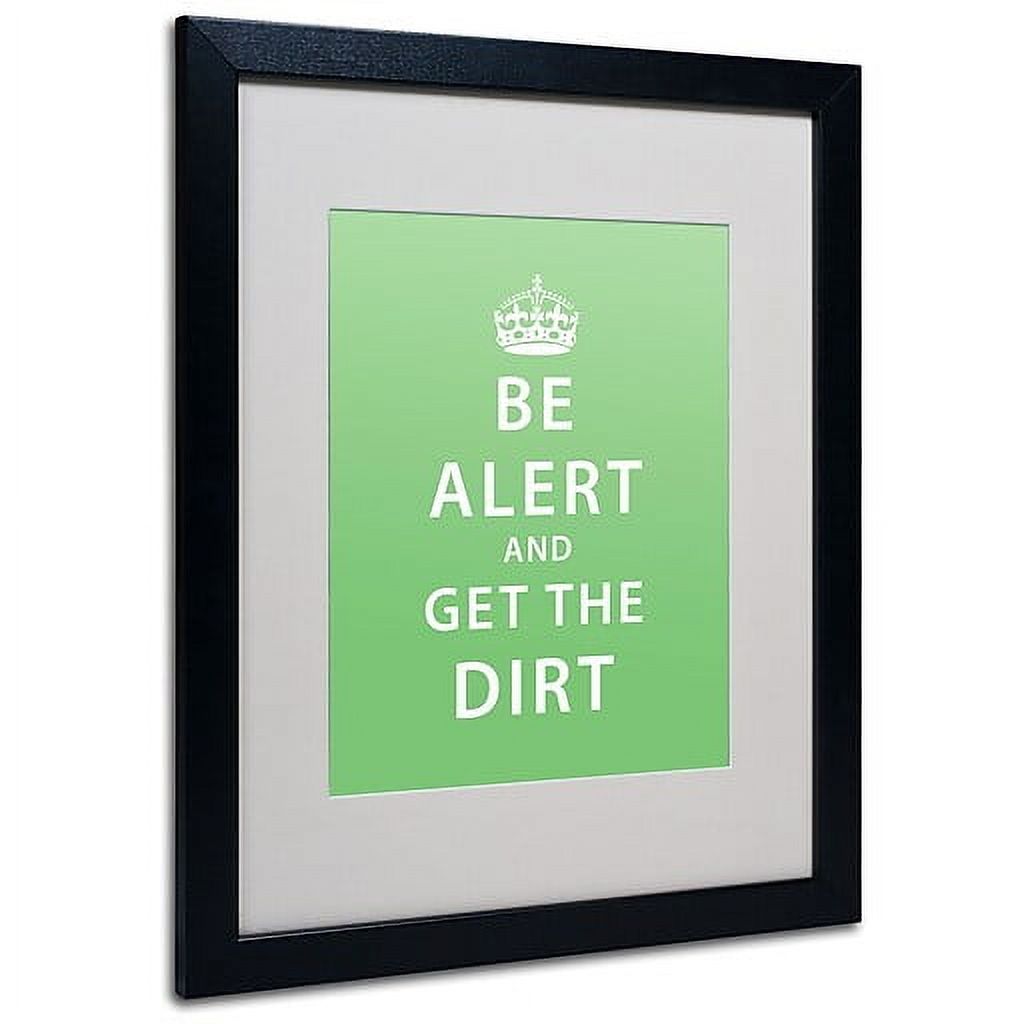 Trademark Fine Art "Get the Dirt" Canvas Art by Megan Romo, Black Frame