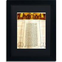 Trademark Fine Art "Gettysburg Address Lincoln Memorial" Canvas Art by CATeyes, Black Matte, Black Frame