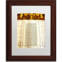 Trademark Fine Art "Gettysburg Address Lincoln Memorial" Canvas Art by CATeyes, White Matte, Wood Frame
