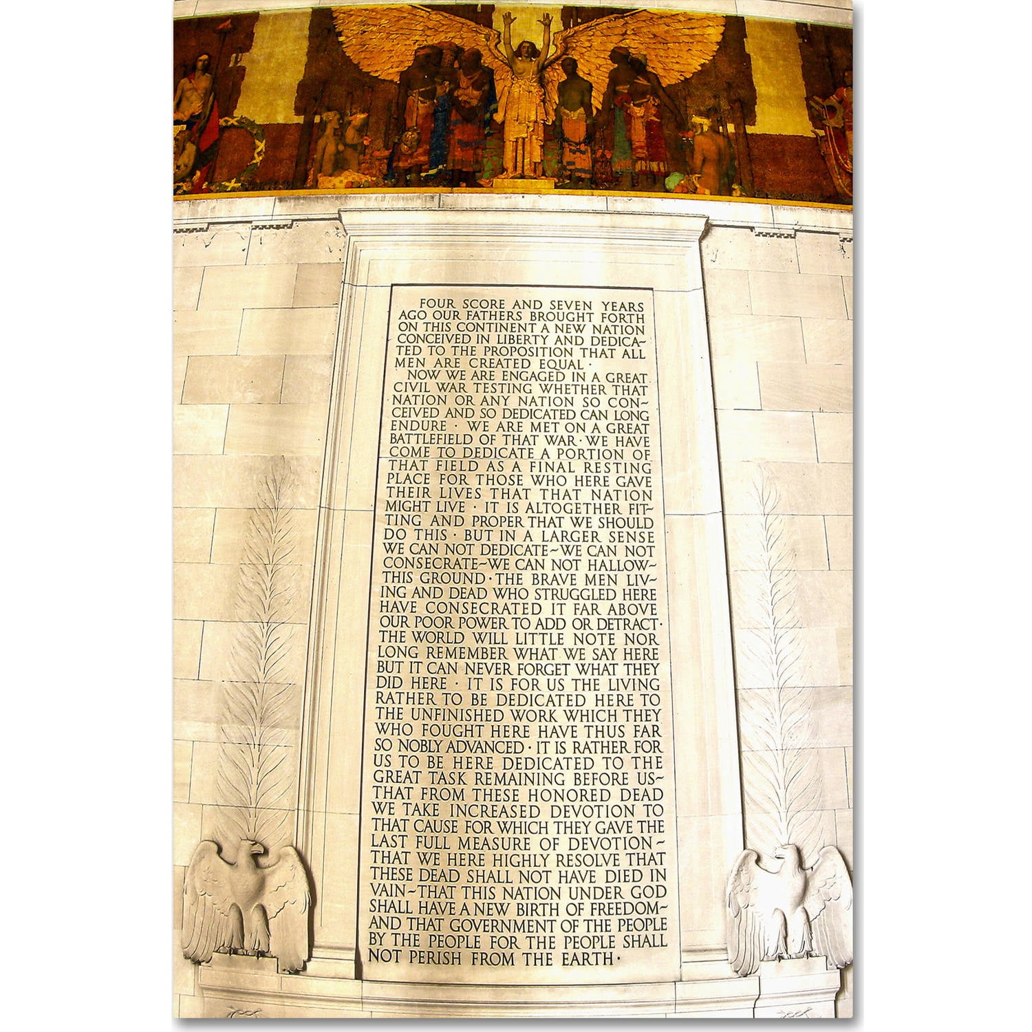 Trademark Fine Art "Gettysburg Address Lincoln Memorial" Canvas Art by CATeyes