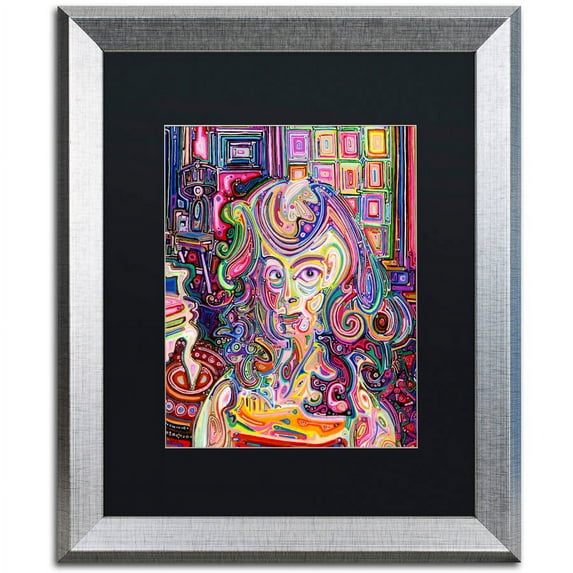 Trademark Fine Art "Ghost" Canvas Art by Josh Byer, Black Matte, Silver Frame