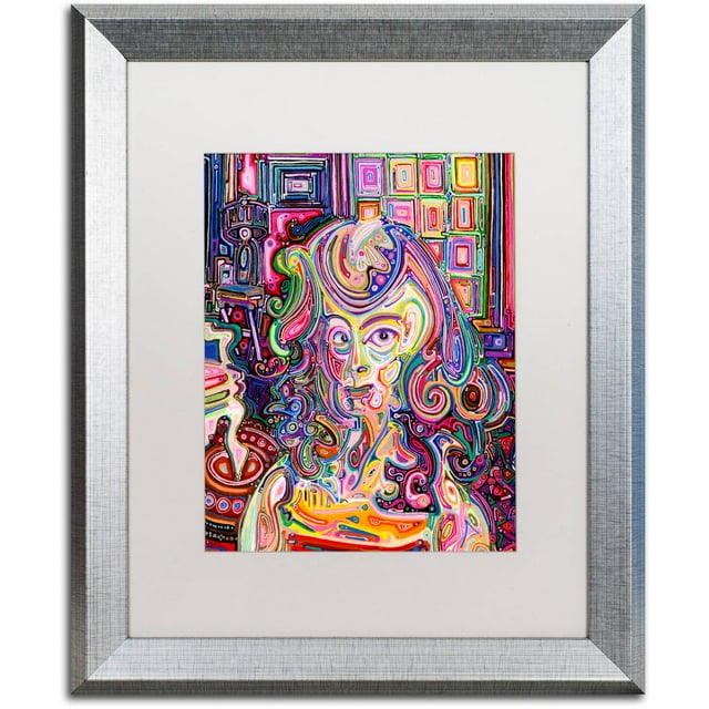 Trademark Fine Art "Ghost" Canvas Art by Josh Byer, White Matte, Silver Frame