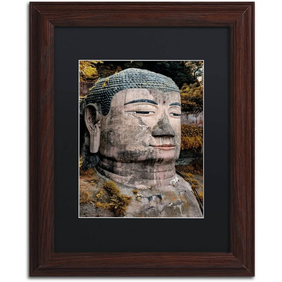 Trademark Fine Art "Giant Buddha VI" Canvas Art by Philippe Hugonnard, Black Matte, Wood Frame