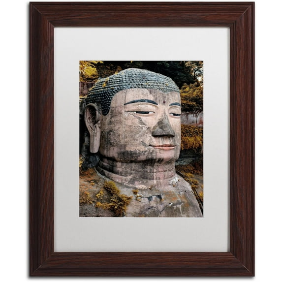 Trademark Fine Art "Giant Buddha VI" Canvas Art by Philippe Hugonnard, White Matte, Wood Frame
