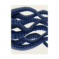 Trademark Fine Art 'Giant Octopus Blue Triptych B' Canvas Art by Fab Funky