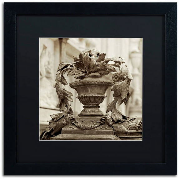 Trademark Fine Art "Giardini Italiano II" Canvas Art by Alan Blaustein, Black Matte, Black Frame