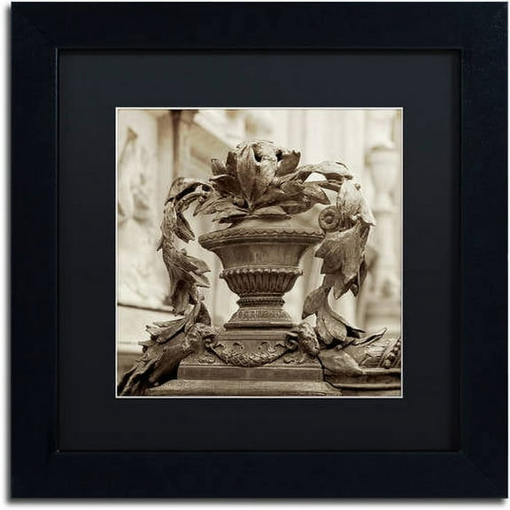 Trademark Fine Art "Giardini Italiano II" Canvas Art by Alan Blaustein, Black Matte, Black Frame