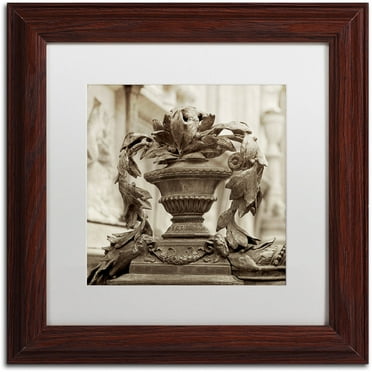 Trademark Fine Art "Giardini Italiano II" Canvas Art by Alan Blaustein, White Matte, Wood Frame