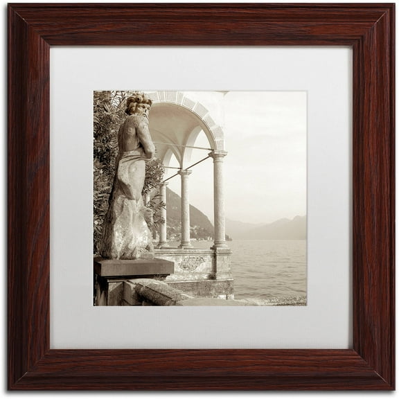 Trademark Fine Art "Giardini Italiano IV" Canvas Art by Alan Blaustein, White Matte, Wood Frame
