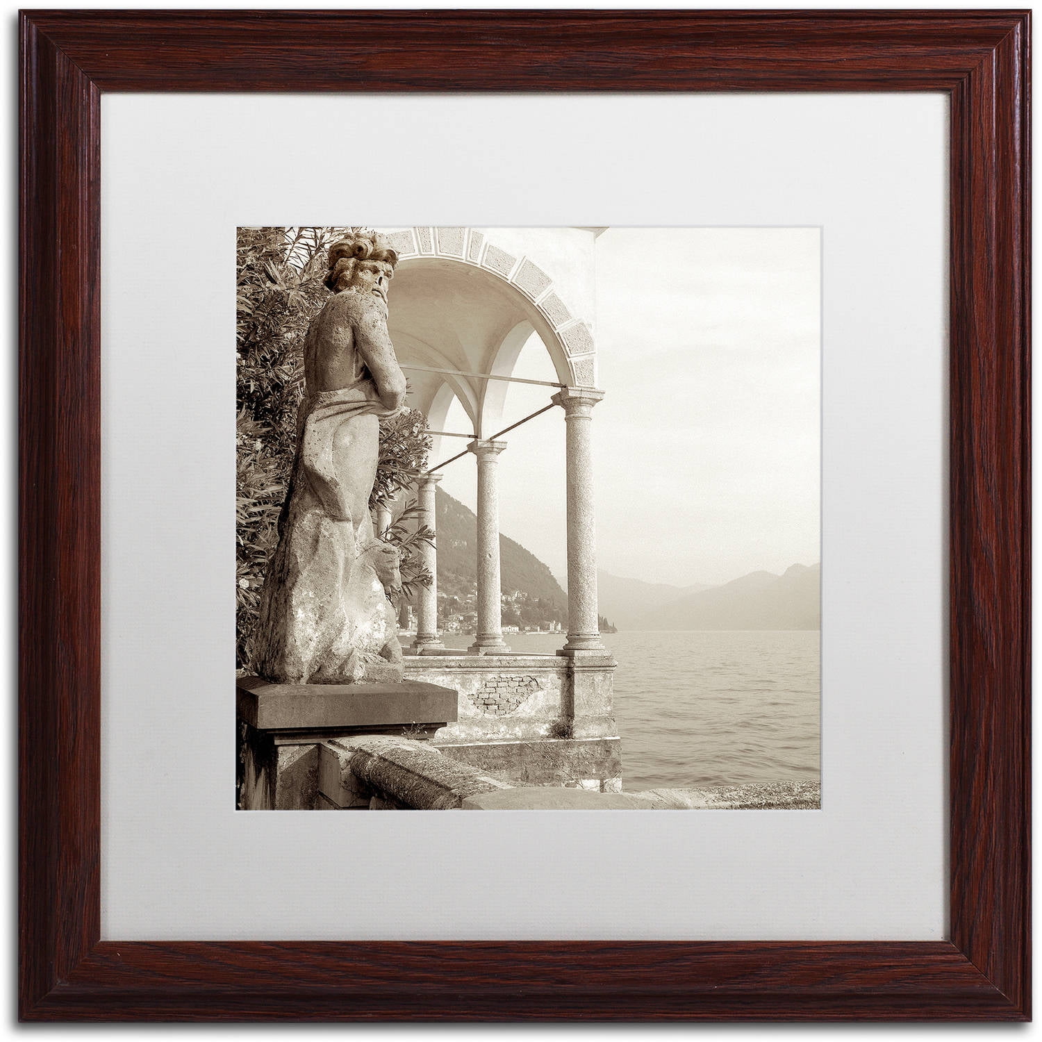 Trademark Fine Art "Giardini Italiano IV" Canvas Art by Alan Blaustein, White Matte, Wood Frame