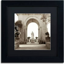Trademark Fine Art "Giardini Italiano VIII" Canvas Art by Alan Blaustein, Black Matte, Black Frame