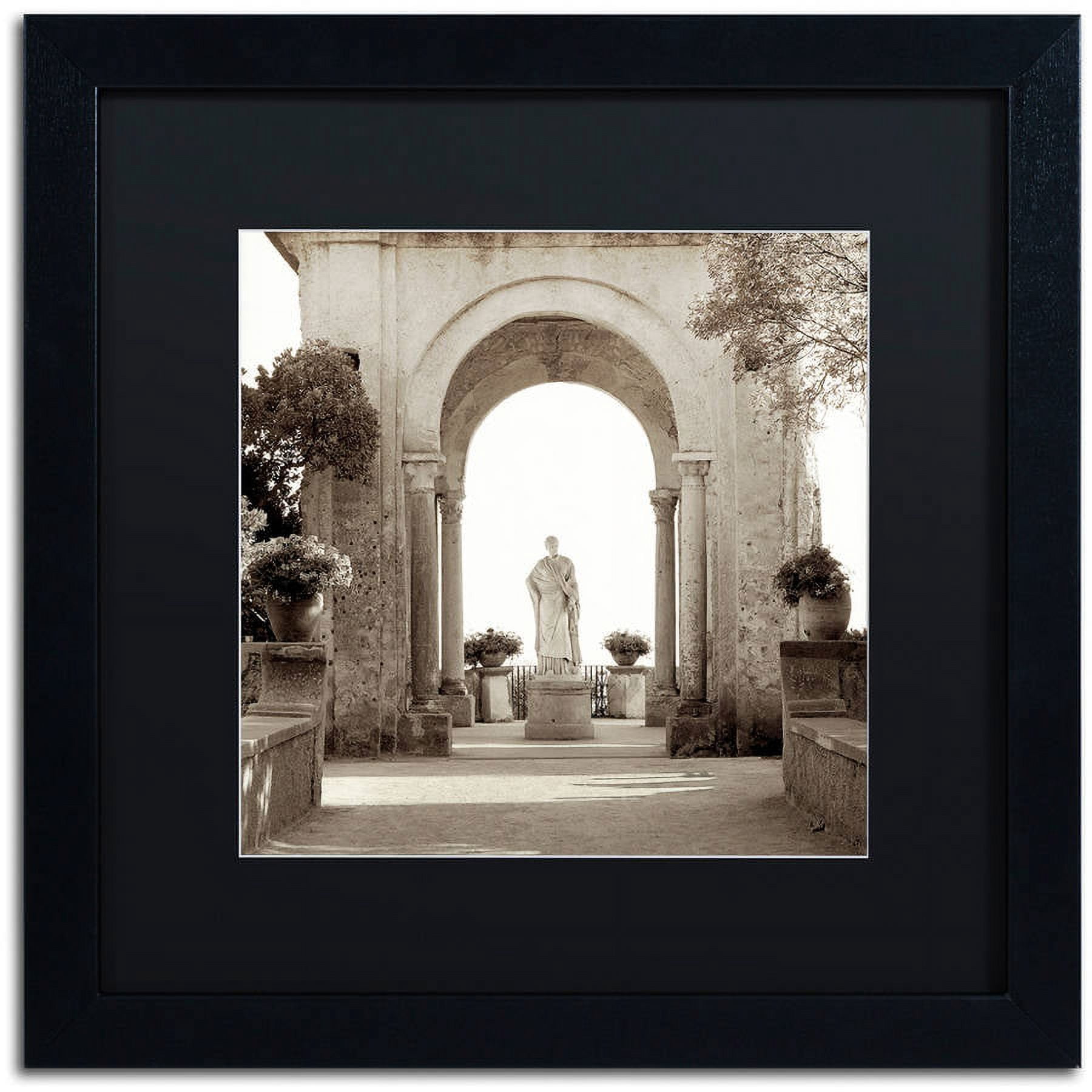 Trademark Fine Art "Giardini Italiano VIII" Canvas Art by Alan Blaustein, Black Matte, Black Frame