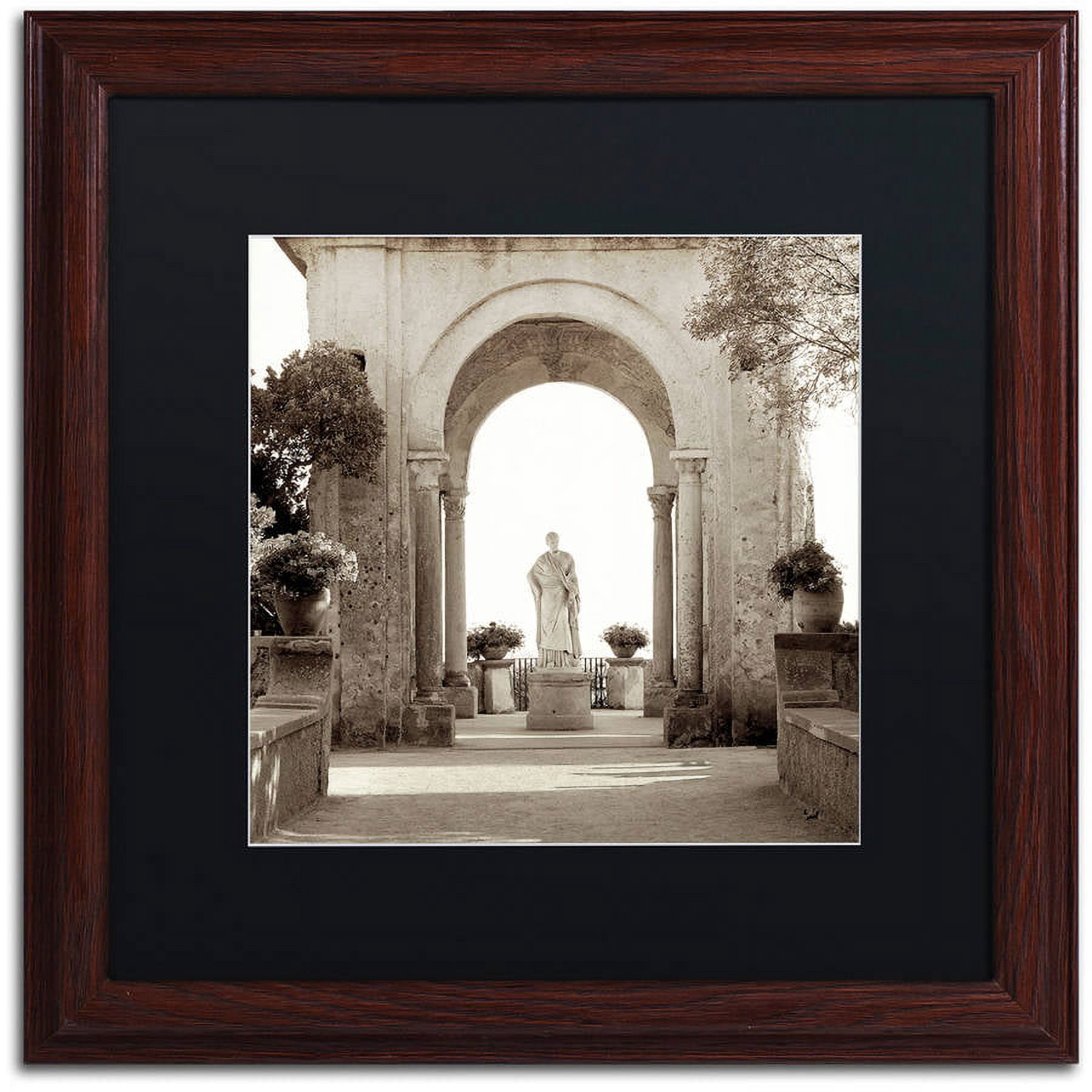 Trademark Fine Art "Giardini Italiano VIII" Canvas Art by Alan Blaustein, Black Matte, Wood Frame