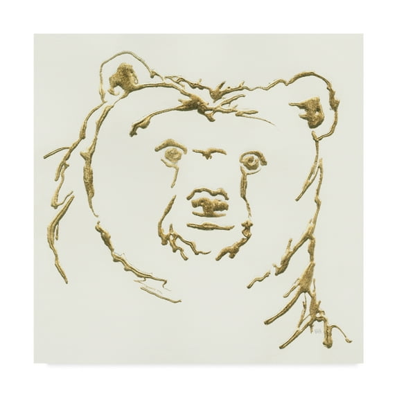 Trademark Fine Art 'Gilded Brown Bear' Canvas Art by Chris Paschke