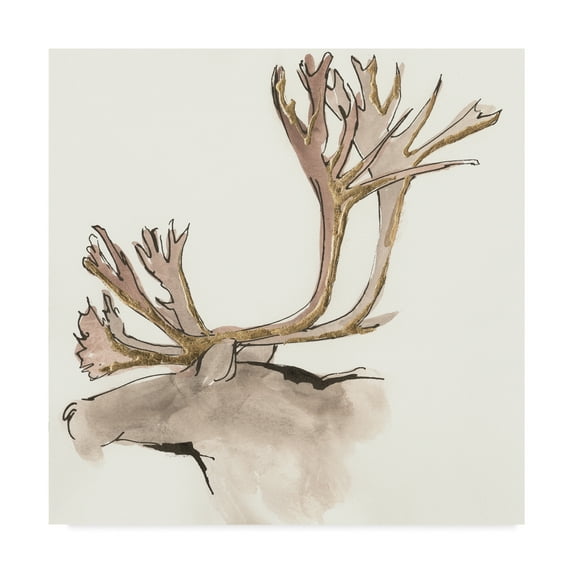 Trademark Fine Art 'Gilded Caribou' Canvas Art by Chris Paschke