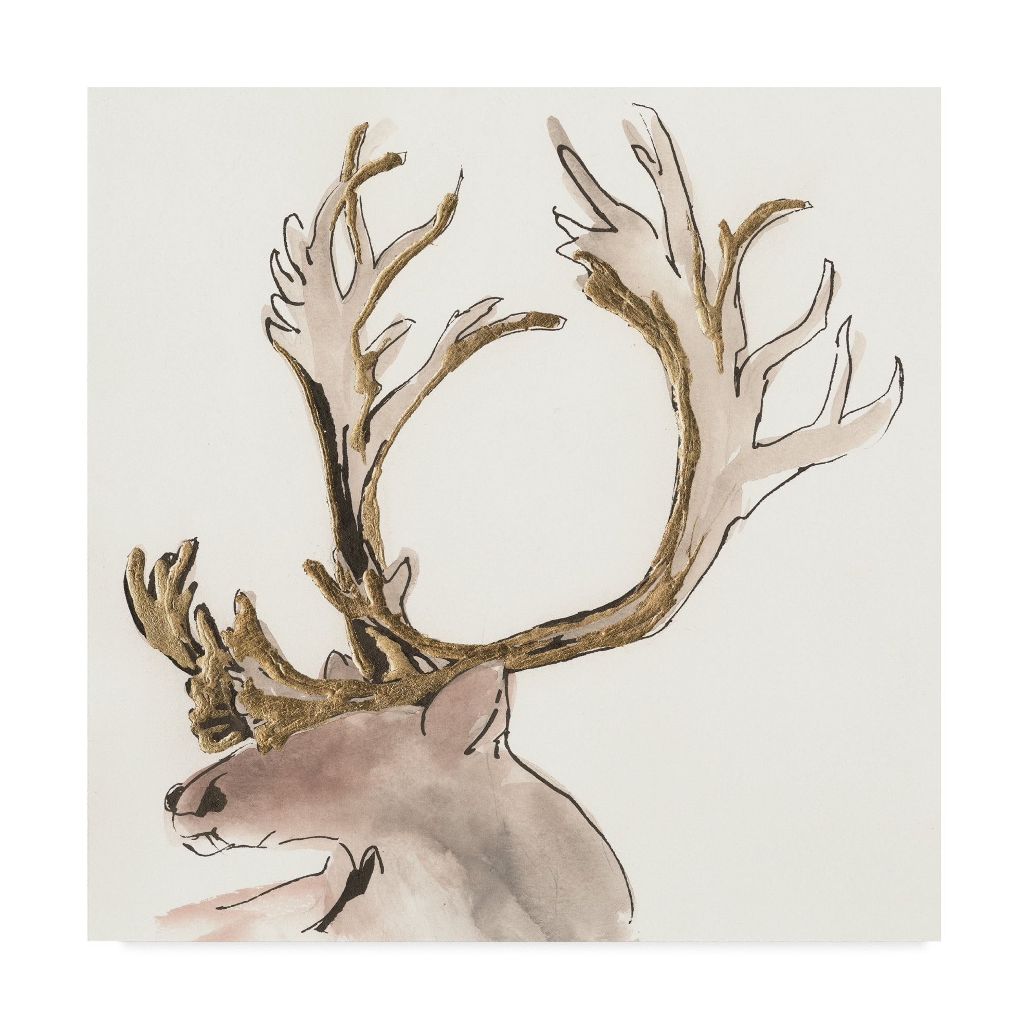 Trademark Fine Art 'Gilded Caribou II' Canvas Art by Chris Paschke