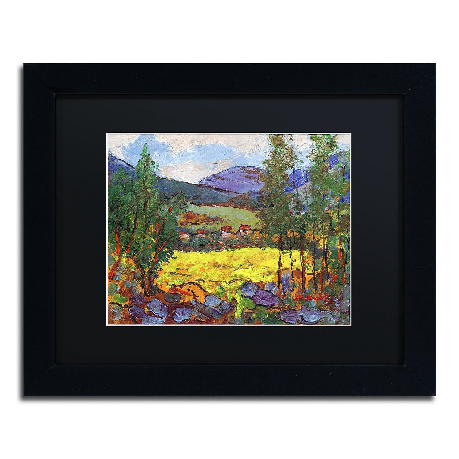 Trademark Fine Art "Gilded Glade" Canvas Art by Manor Shadian Black Matte, Black Frame