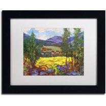 Trademark Fine Art "Gilded Glade" Canvas Art by Manor Shadian White Matte, Black Frame