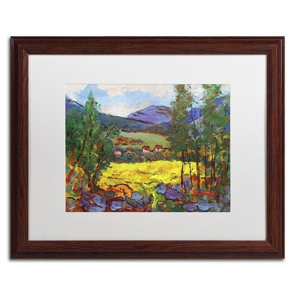 Trademark Fine Art "Gilded Glade" Canvas Art by Manor Shadian White Matte, Wood Frame