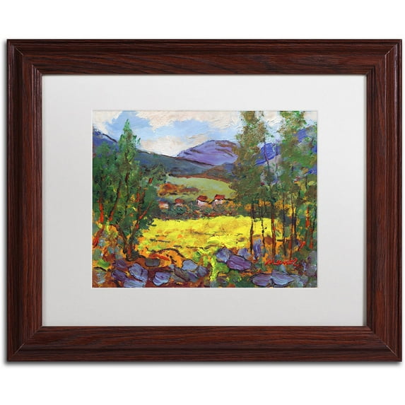 Trademark Fine Art "Gilded Glade" Canvas Art by Manor Shadian White Matte, Wood Frame