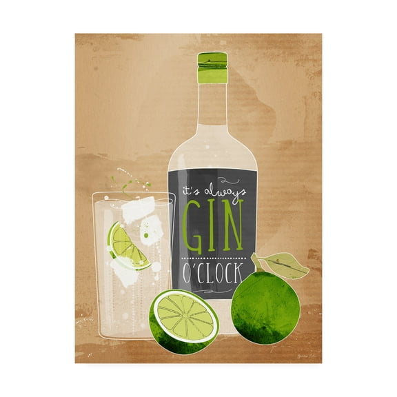 Trademark Fine Art 'Gin OClock' Canvas Art by Green Lili