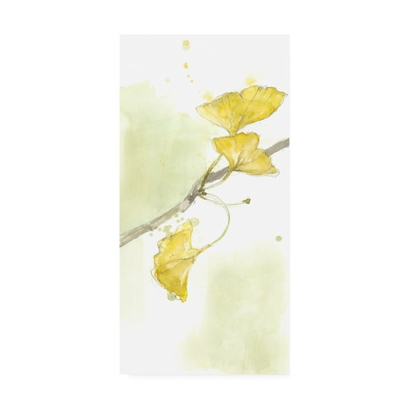 Trademark Fine Art 'Ginkgo Triptych II' Canvas Art by Jennifer Goldberger