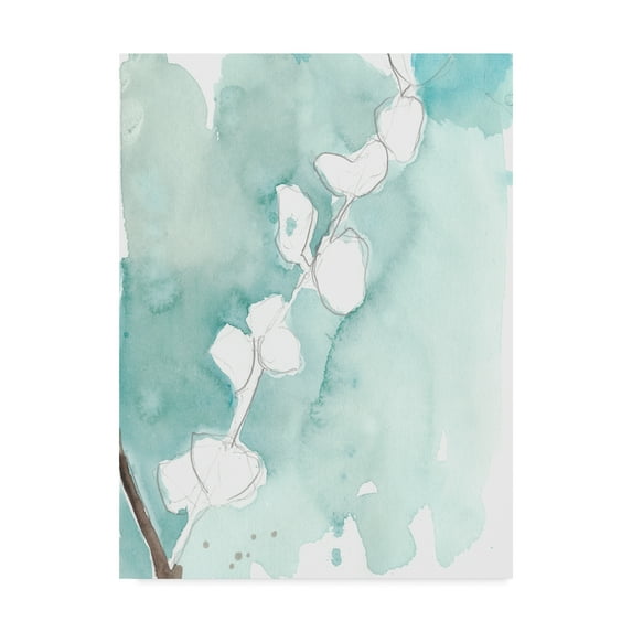 Trademark Fine Art 'Ginkgo on Dusty Teal V' Canvas Art by Jennifer Goldberger