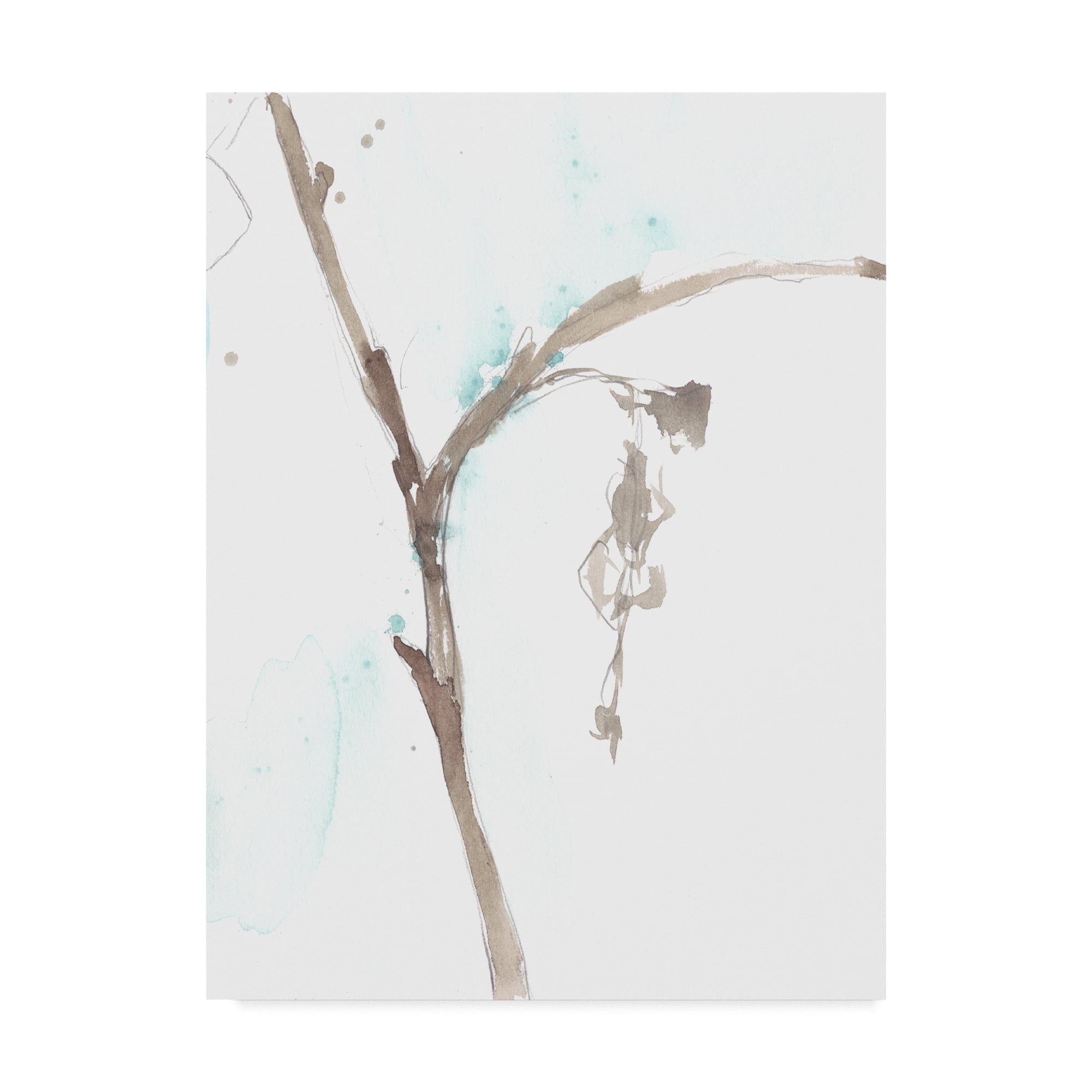 Trademark Fine Art 'Ginkgo on Dusty Teal VIII' Canvas Art by Jennifer Goldberger