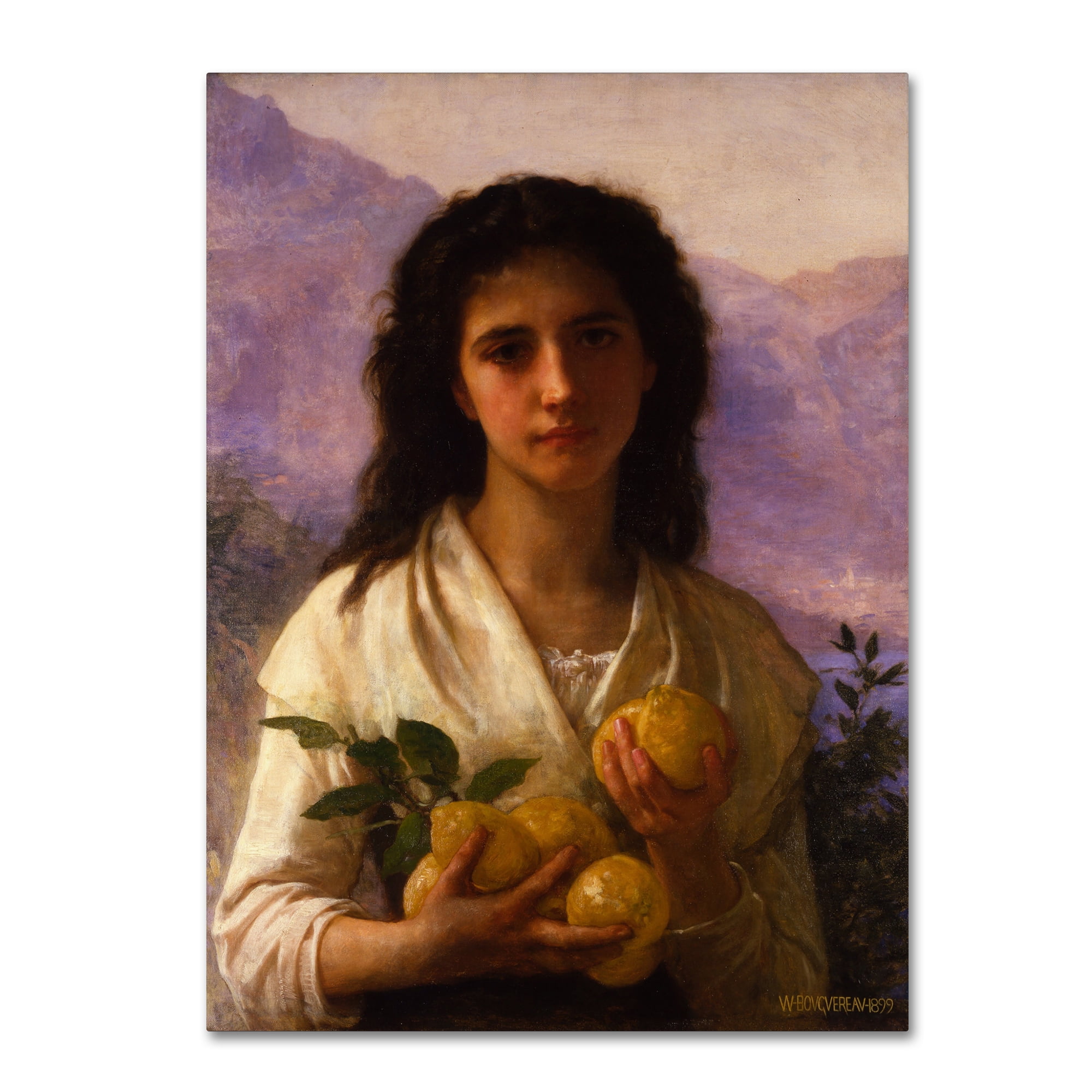 Trademark Fine Art 'Girl Holding Lemons' Canvas Art by Botticelli