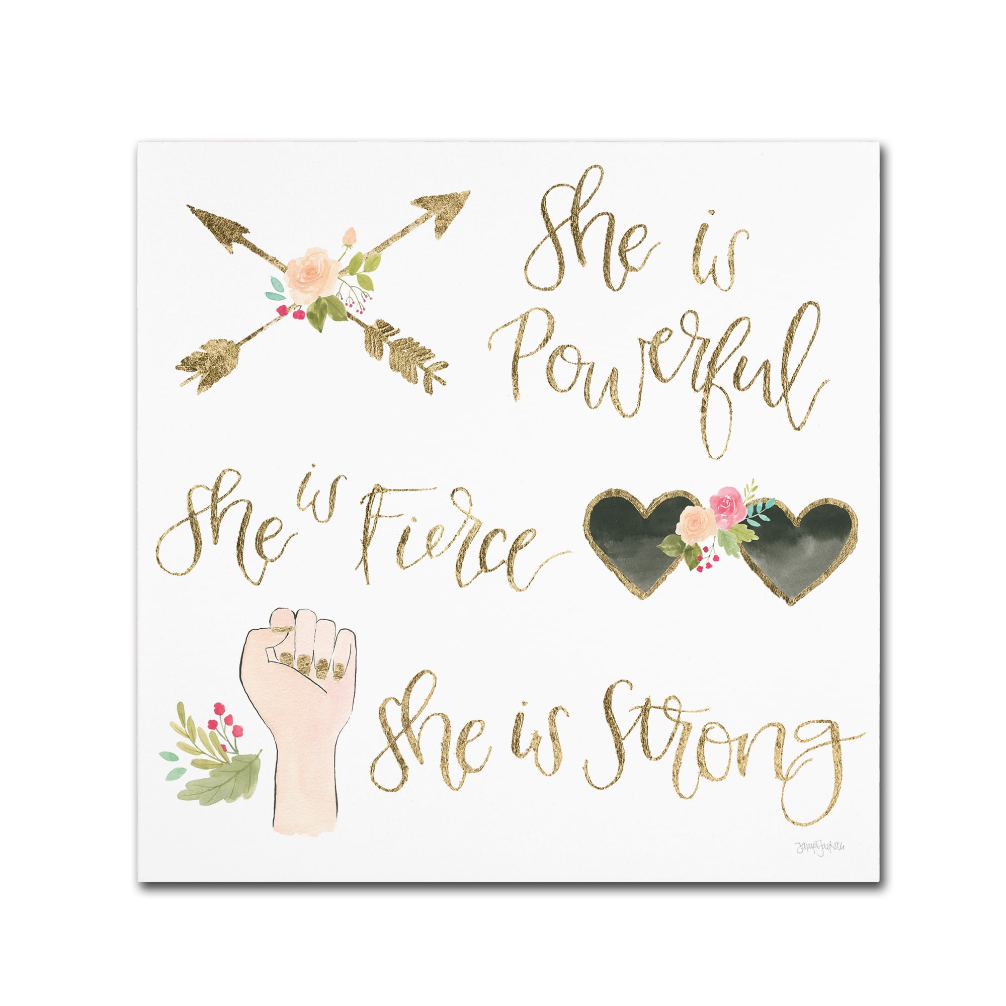Trademark Fine Art 'Girl Power IV' Canvas Art by Jenaya Jackson