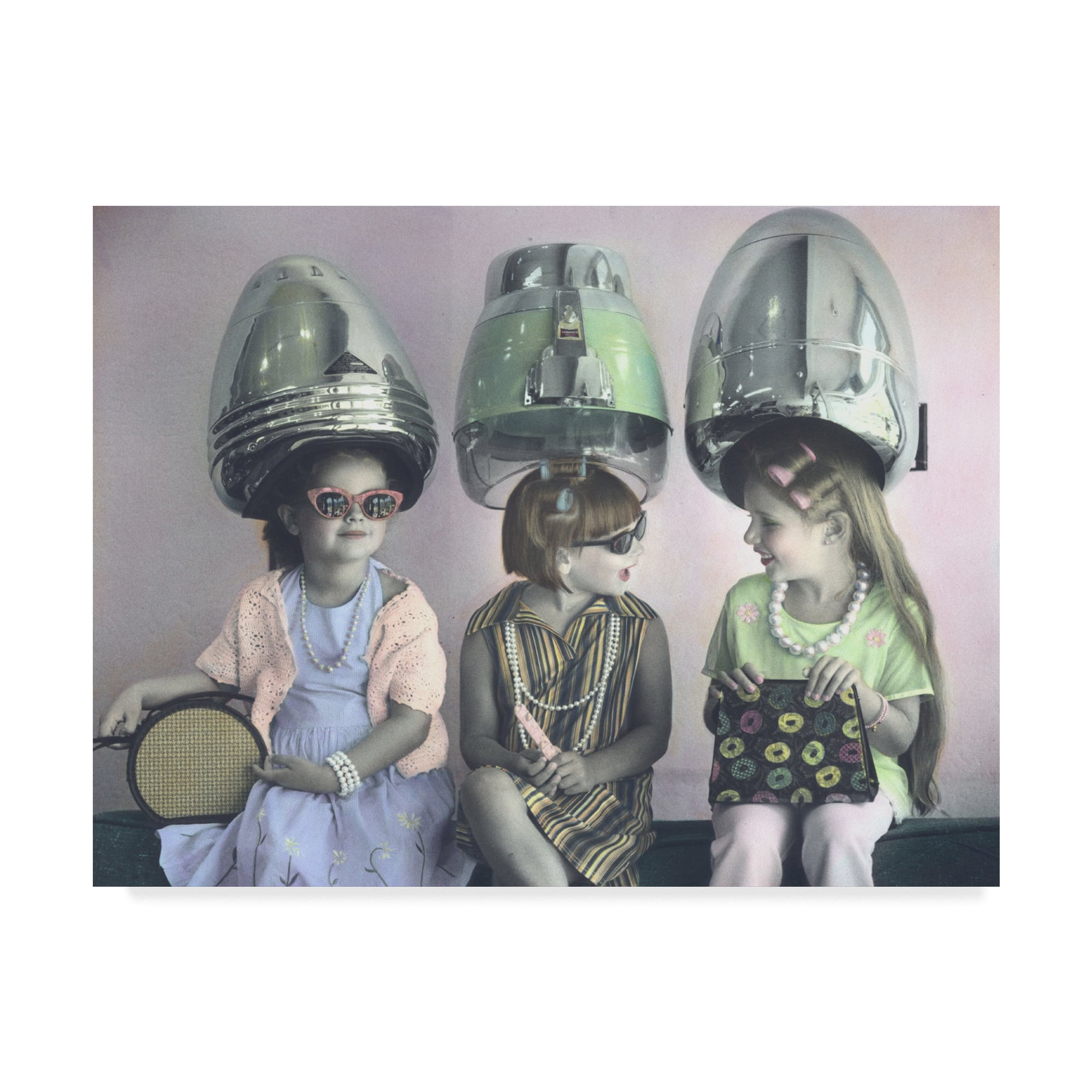 Girls Day Out 18 x 24 Canvas Art in Pastel Colors