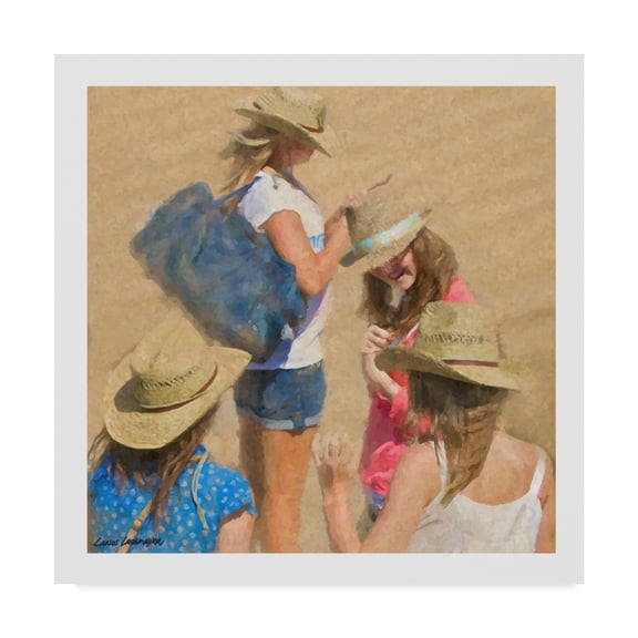 Trademark Fine Art 'Girls On The Beach' Canvas Art by Carlos Casamayor