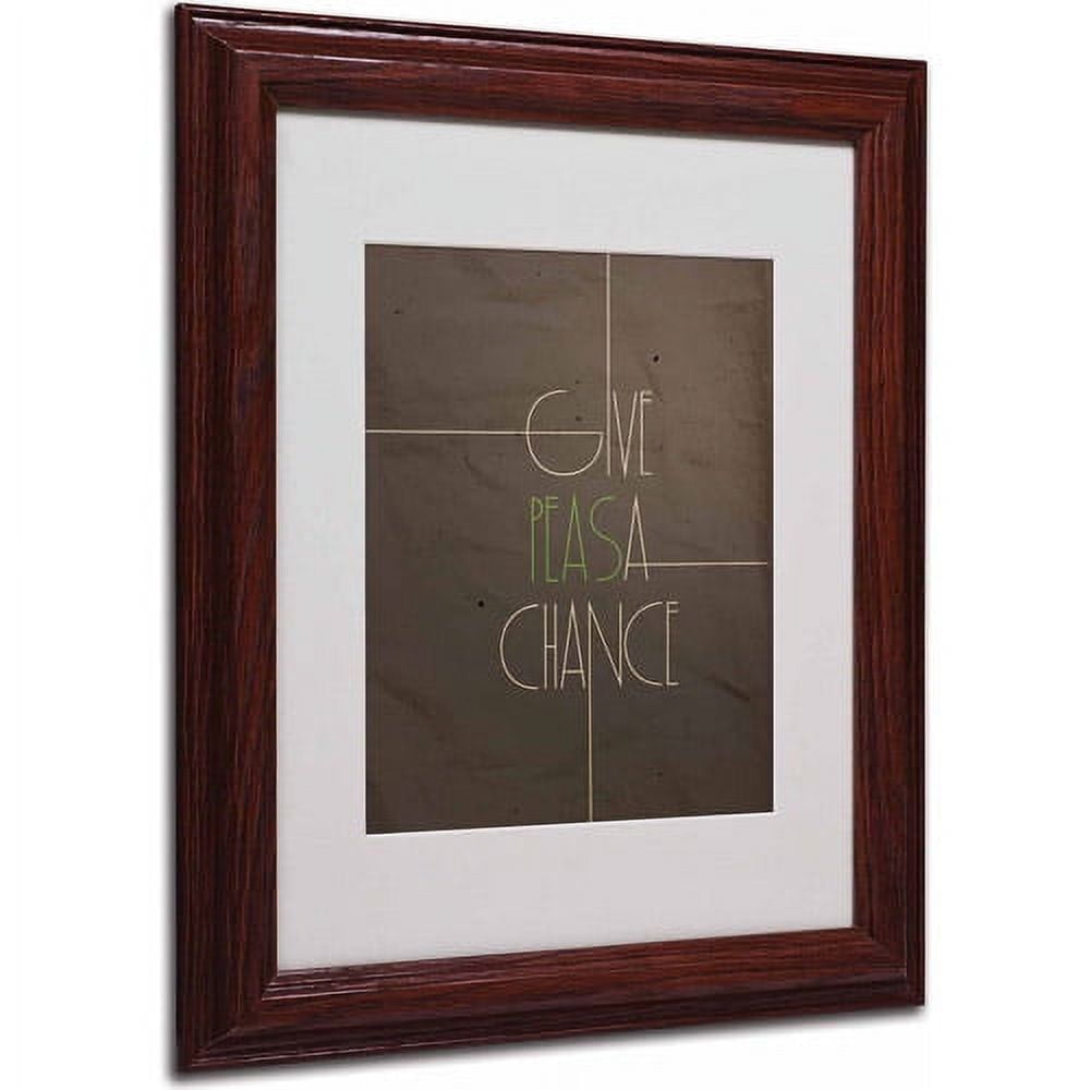 Trademark Fine Art "Give Peas a Chance" Canvas Art by Megan Romo, Wood Frame