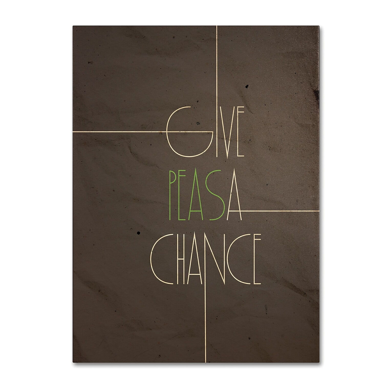 Trademark Fine Art "Give Peas a Chance" Canvas Art by Megan Romo