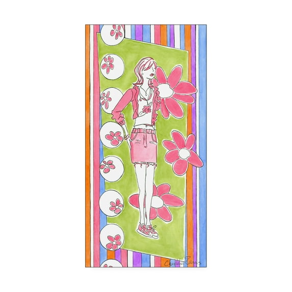 Trademark Fine Art 'Glam Girls II Childrens Art' Canvas Art by Chariklia Zarris