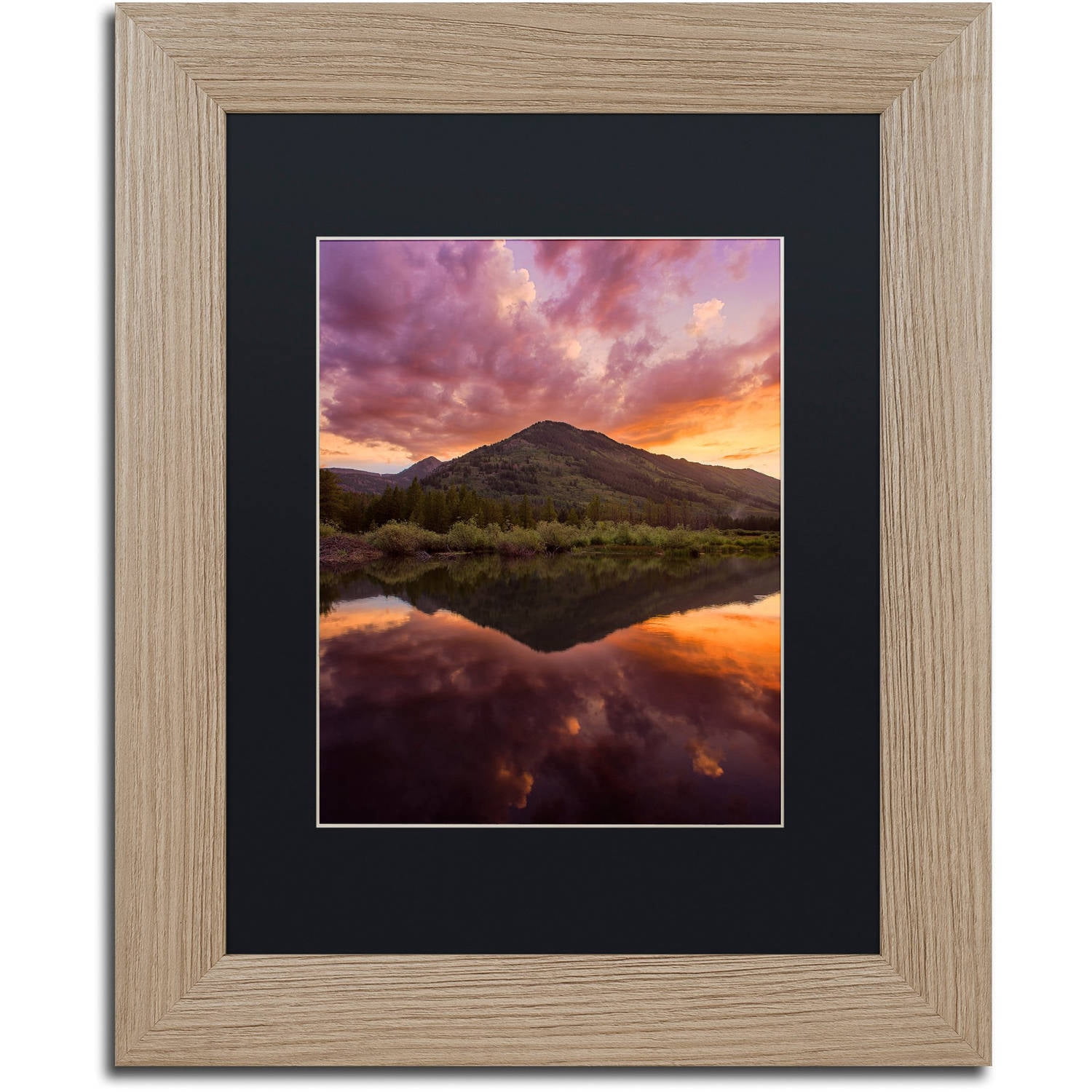 Trademark Fine Art "Glamor in the Sky" Canvas Art by Michael Blanchette Photography Black Matte, Birch Frame