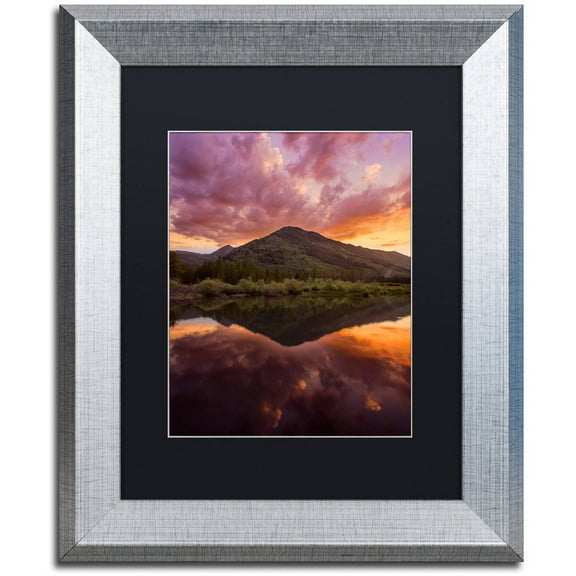 Trademark Fine Art "Glamor in the Sky" Canvas Art by Michael Blanchette Photography Black Matte, Silver Frame