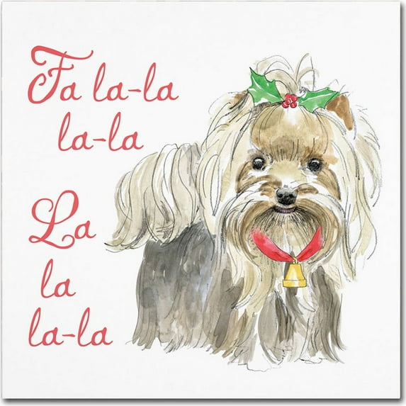 Trademark Fine Art "Glamour Pups Christmas VI" Canvas Art by Beth Grove