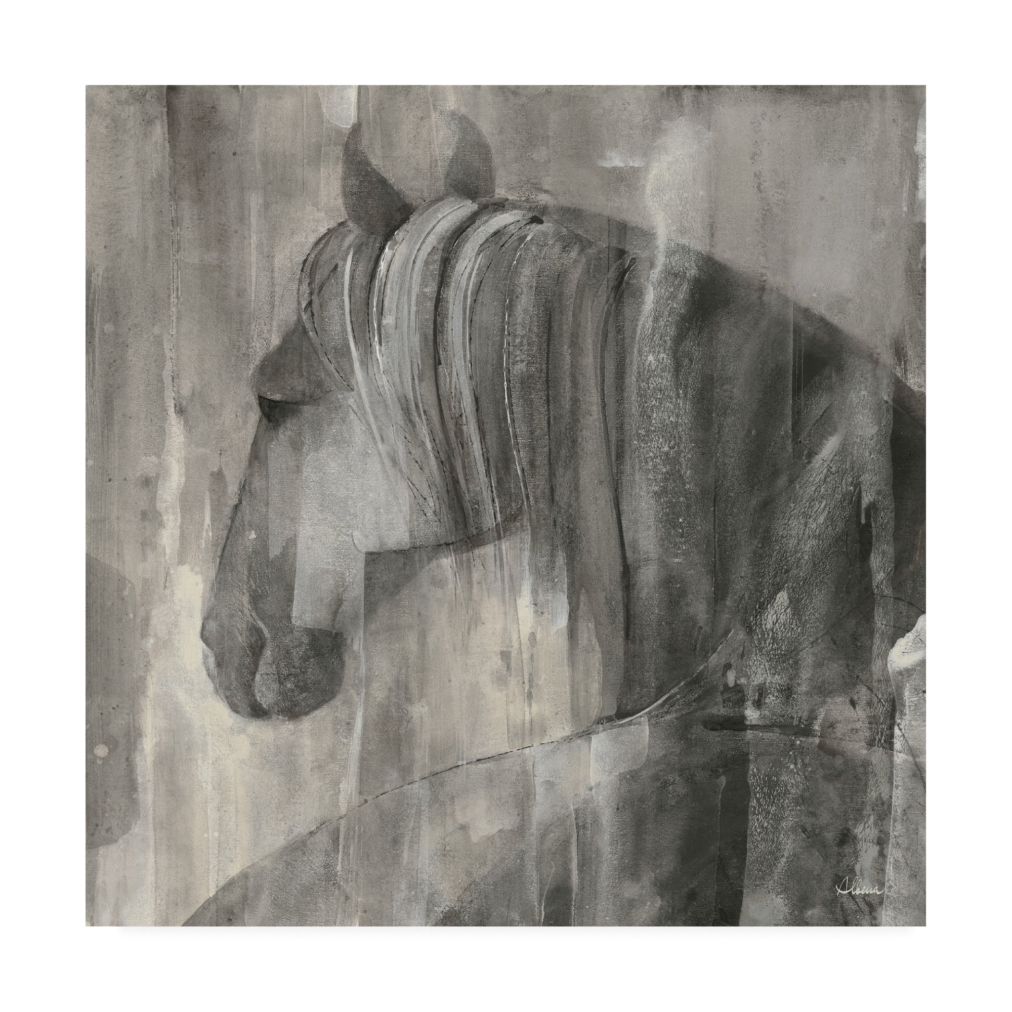 Trademark Fine Art 'Glance Greige Crop' Canvas Art by Albena Hristova