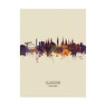 thumbnail image 1 of Trademark Fine Art 'Glasgow Scotland Skyline Portrait III' Canvas Art by Michael Tompsett, 1 of 3