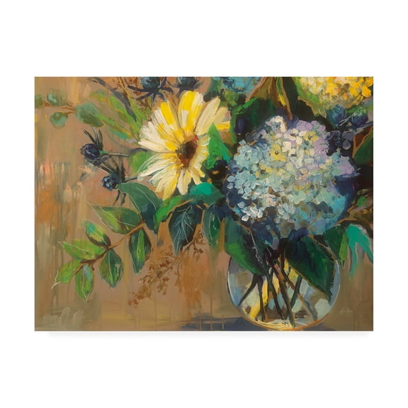 Trademark Fine Art 'Glass Floral' Canvas Art by Jeanette Vertentes