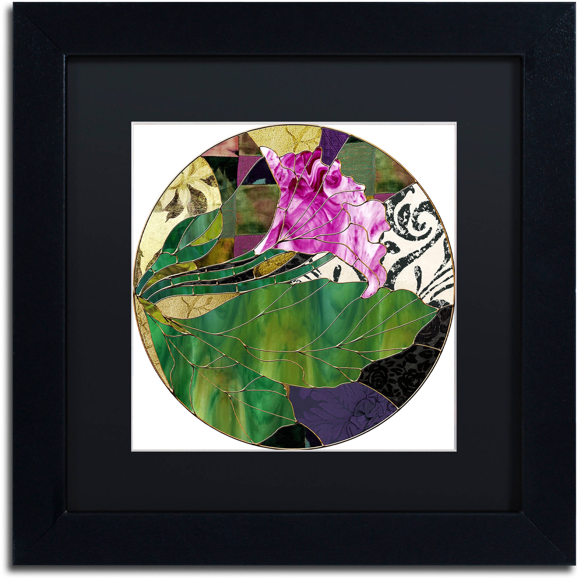 Trademark Fine Art "Glassberry I" Canvas Art by Color Bakery Black Matte, Black Frame