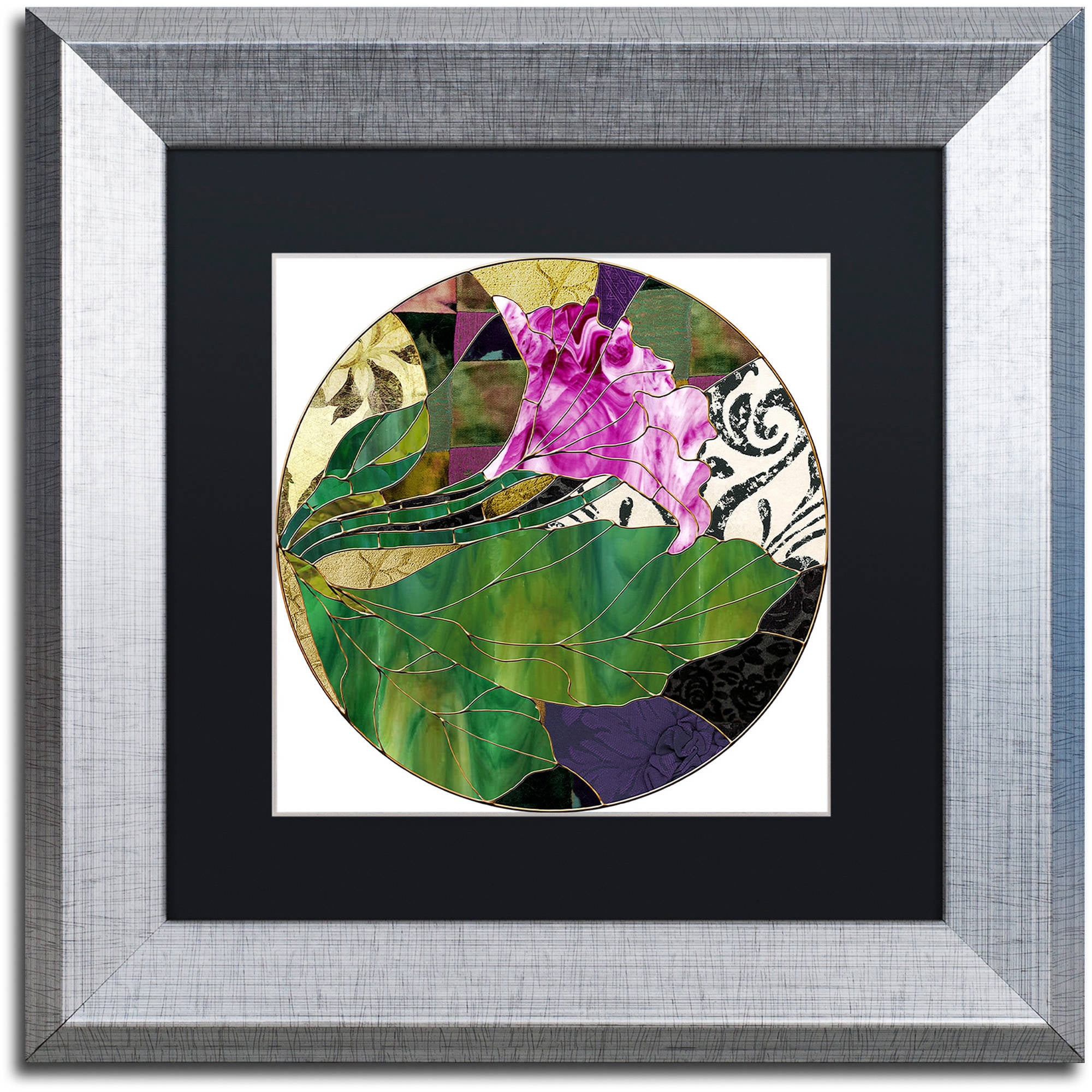 Trademark Fine Art "Glassberry I" Canvas Art by Color Bakery Black Matte, Silver Frame